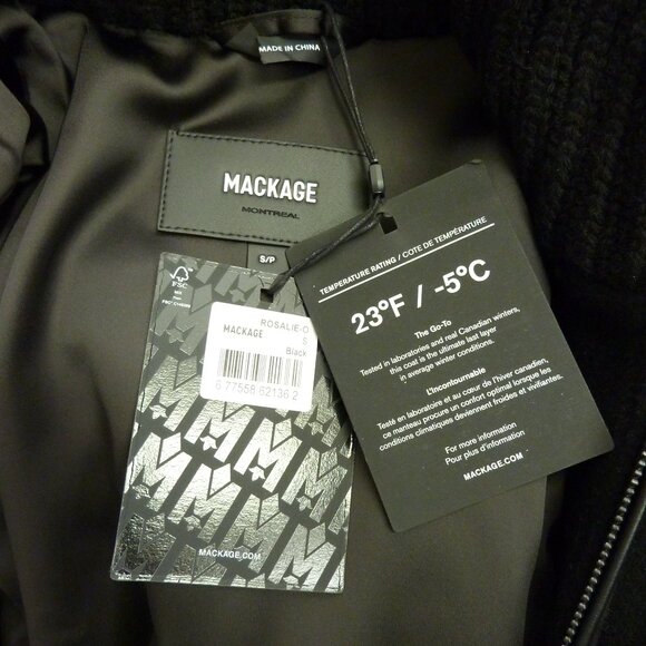 Mackage Rosalie-O Leather Trim Wool Blend Coat with Toggle and Zip Off Hood - Picture 10 of 10